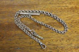 A 9ct gold pocket watch chain, 37.4g.