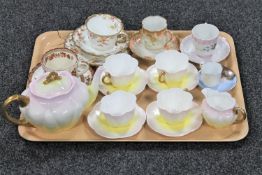 A tray of ten-piece Foley china part tea set and other various tea china CONDITION