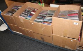 Eight boxes containing a large quantity of CD's