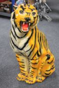 A large chalk figure of a tiger
