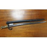 A French model 1866 Chassepot yataghan bayonet