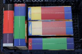Five volumes Harry Potter including first Editions