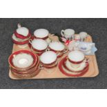 A tray of Aynsley bone china part tea set and other various china