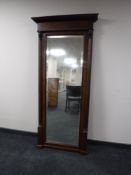 A 19th century mahogany bevelled wall mirror