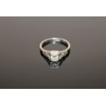 A platinum diamond solitaire ring,