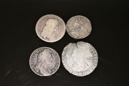 A William III shilling 1697, together with a William III sixpence 1696,