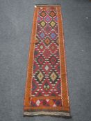 A Suzni kilim runner 234 cm x 63 cm