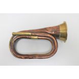 A pre First World War British Army copper and brass bugle, dated 1911.
