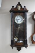 Two wall clocks and a combination clock/thermometer/barometer (3)