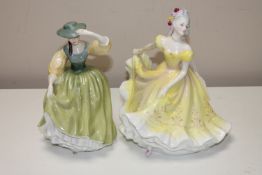 Two Royal Doulton figures;