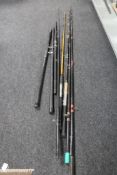 A collection of fishing rods (Q)