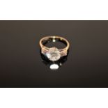 A 9ct gold CZ solitaire ring