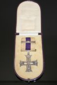 A rare military cross and bar in original case, awarded to Lt H.S.