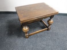 A continental oak pull out low table