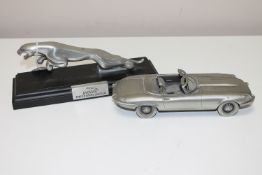 A Danbury Mint pewter model of a 1974 E-Type Series III V12 Jaguar,