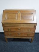 A 19th century oak bureau