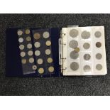 A folio containing a large collection of British, American and other foreign coins.