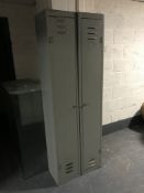 Two single door metal lockers