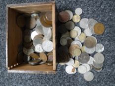 A small box of decimal and pre decimal British coins