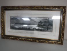 A Digby Pope framed watercolour - Broomhill point Derwent water