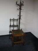A mahogany two tier occasional table,