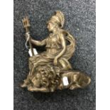 A cast metal figure - Britannia