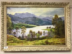 Alan B Charlton : Loch Tummel, oil on canvas, 59 cm x 39 cm, signed, framed.