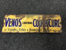 A vintage enamelled sign - Venos Lighting Cough Cure