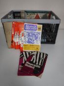 A basket of mid twentieth century Newcastle Speedway programmes and scrap books,