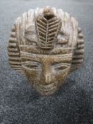 A granite bust of Tutenkamun