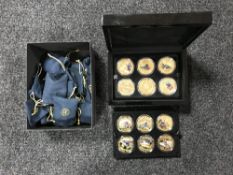 A presentation set of eighteen coins from The Bradford Exchange - The Flying Scotsman Icon of Steam,