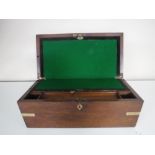A Victorian mahogany brass bound writing box