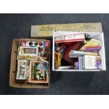 Two boxes of mid twentieth century vintage toys, games,