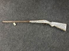 A 19th century Indo-Persian musket with mother of pearl inlaid stock