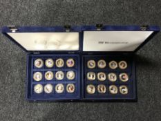 A presentation set of twelve fifty pence and one dollar coins - Diamond Jubilee 2012,