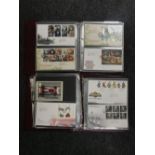 Two albums of Royal Mail first day covers - Classic Album Covers, The National Portrait gallery,