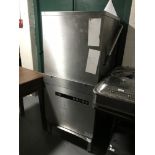A commercial steel Hobart Eco Max glass washer