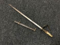 An early 20th century miniature sword with part scabbard CONDITION REPORT: 60cm