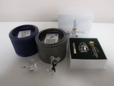 Two boxed Swarovski figures - rabbit and teddy bear,