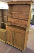 A pine kitchen dresser