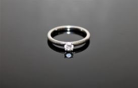 A platinum diamond solitaire ring,