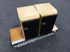 A Philips 702 teak cased hifi and a pair of JBL speakers