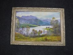 Alan B Charlton : Loch Tummel, oil on canvas, 59 cm x 39 cm, signed, framed.