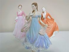 A Coalport Perfect Moment figure together with a Royal Worcester figure 'With All My Heart' and a