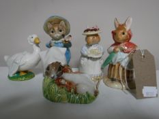 Five Beatrix Potter figures by Border Fine Arts,