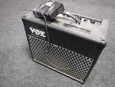 A Vox Valvetronix amplifier and a Vox control box