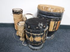 Five tribal drums