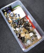 A box containing a quantity of costume jewellery