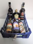 A crate of six bottles of alcohol, Captain Morgain,
