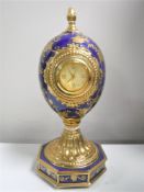 A House of Faberge Rose Banquet miniature china desk clock